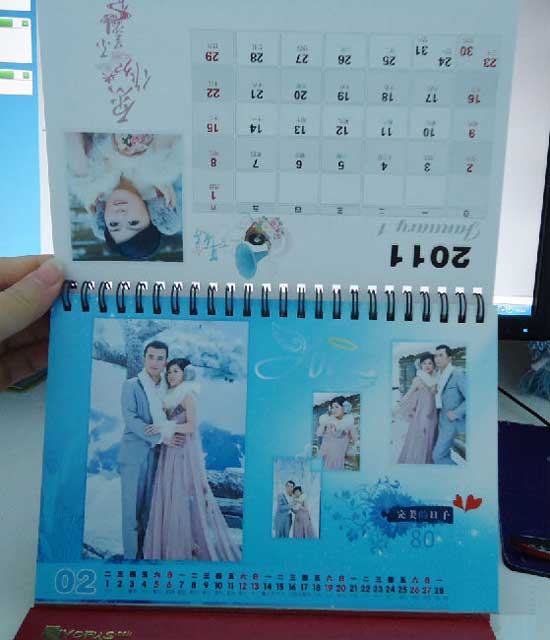 有福網個性臺歷內頁展示